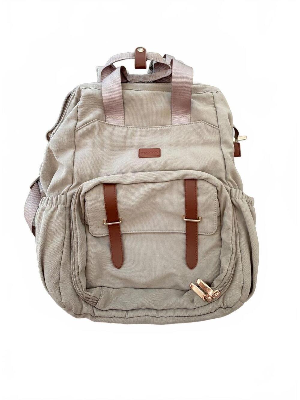 Mommore Diaper & Breast Pump Bag Backpack Beige